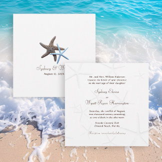 Invitación Padres de una pareja de estrellas de mar nombran B