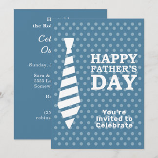 Invitación Padres Día de los Tiempos Blancos Luz Azul Puertos