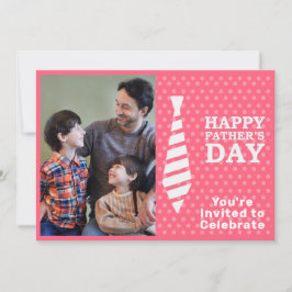 Invitación Padres Día de los Tiempos Blancos Punto Rosa Añadi