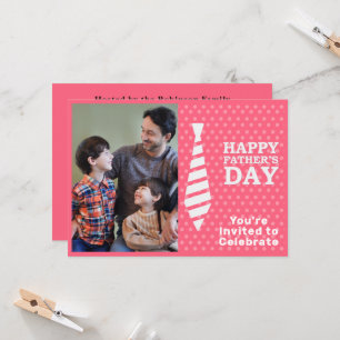 Invitación Padres Día de los Tiempos Blancos Punto Rosa Añadi