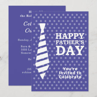 Invitación Padres Día de los Tiempos Blancos Puntos Azules Ce
