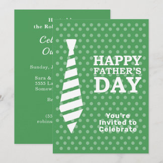 Invitación Padres Día de los Tiempos Blancos Puntos verdes Ce