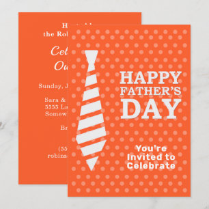 Invitación Padres Día del Naranja de Tiempos Blancos  Cena Fi