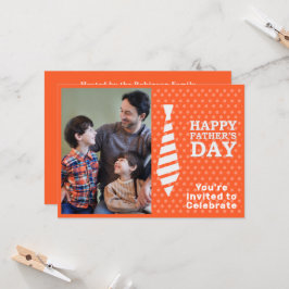 Invitación Padres Día Naranja de los Tiempos Blancos Añadir F