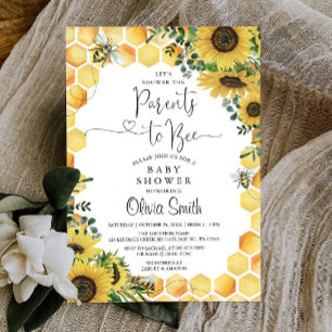 Invitación Padres para abusar de Baby Shower neutral en cuant