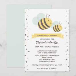 Invitación Padres para la ducha de bebé del Bumblebee Couple