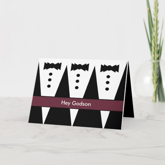 INVITACIÓN Padrino con nombre personalizado Tres e (Anverso)