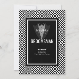 Invitación Padrino de boda esmoquin, mejor hombre esmoquin ne