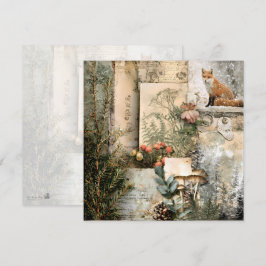 Invitación Página Cozy Winter Deep Cottagecore Scrapbook
