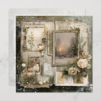 Invitación Página Cozy Winter Deep Cottagecore Scrapbook