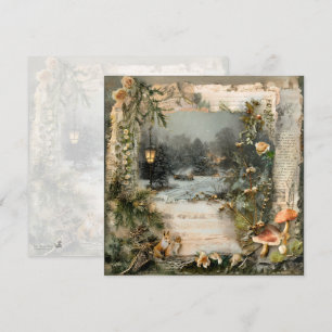 Invitación Página Cozy Winter Deep Cottagecore Scrapbook