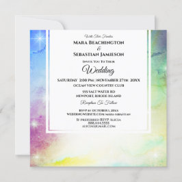 Invitación *~* Página web de RSVP Boda del Arcoiris Universo