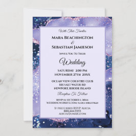 Invitación *~* Página web de RSVP Lavender AGATE Stars AR13 B