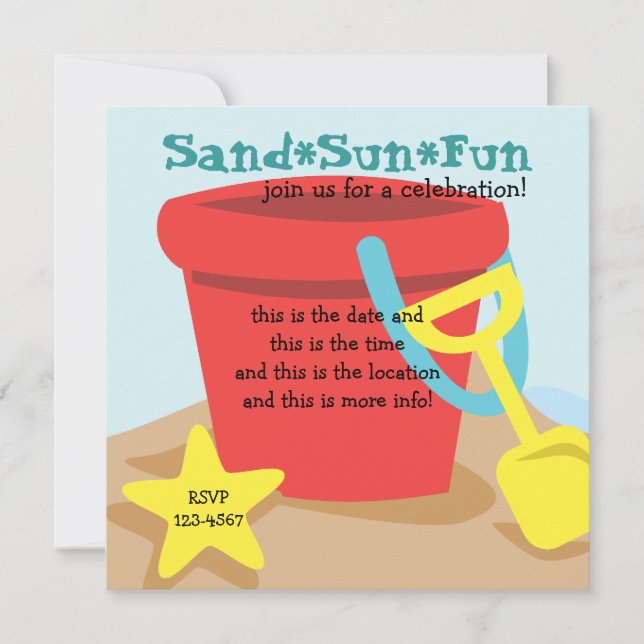Invitación Pail Sand (Anverso)
