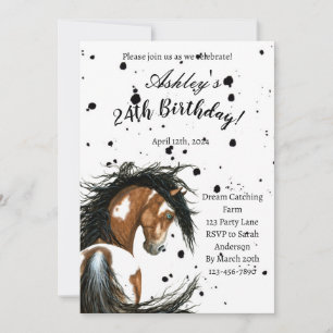 Invitación Paint Horse Birday Card De Amylyn Bihrle