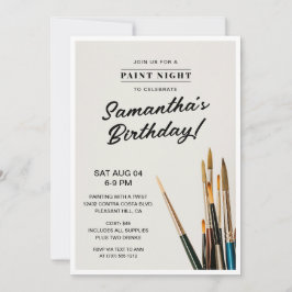 Invitación Paint Night Birday Party