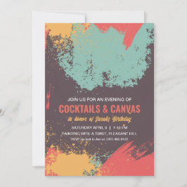 Invitación Paint Night Birday Party