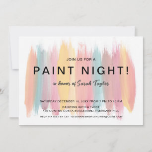 Invitación Paint Night Bridal Shower