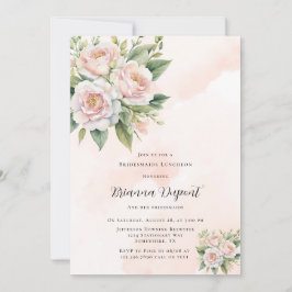 Invitación Paint Perfectamente Peony Bridesmaids Luncheon