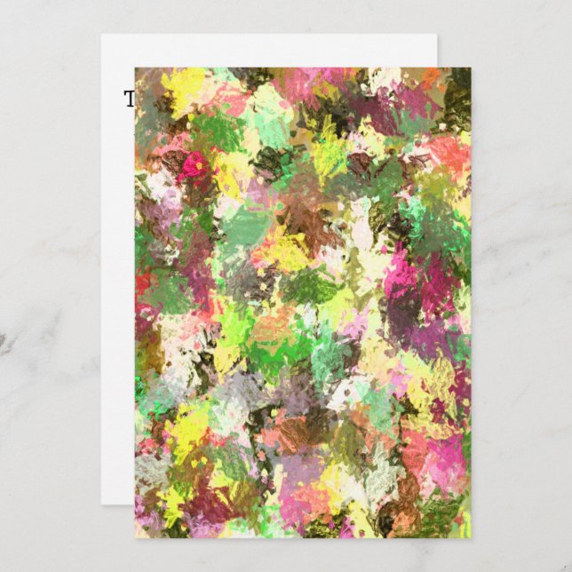 Invitación Paint Splatter Autumt Sale de la cena de Acción de (Anverso / Reverso)