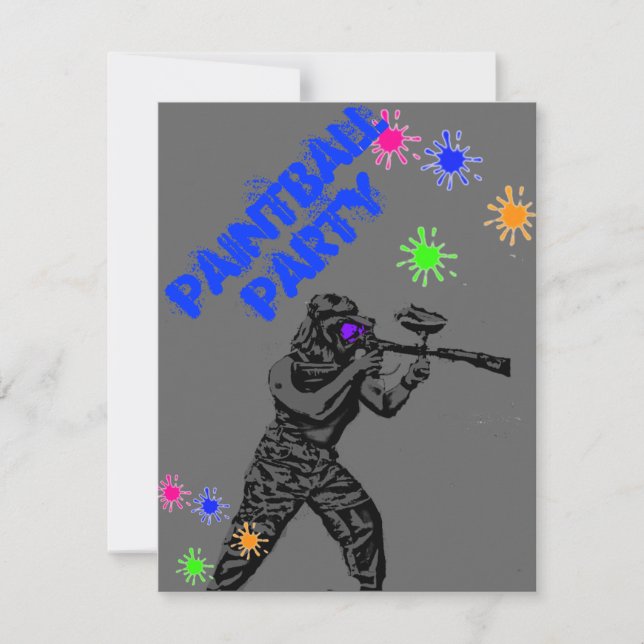 Invitación Paintball invite1 (Anverso)