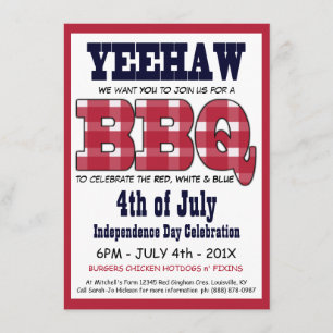 Invitación País 4 de julio Picnic BBBQ