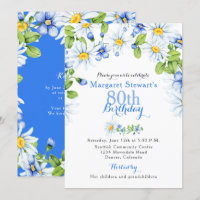 País blanco azul Invitado por 80 cumpleaños