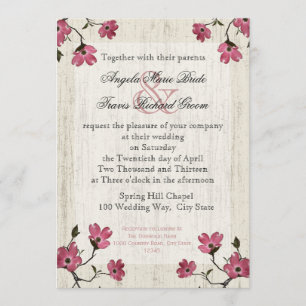 Invitación País Boda Dogwood