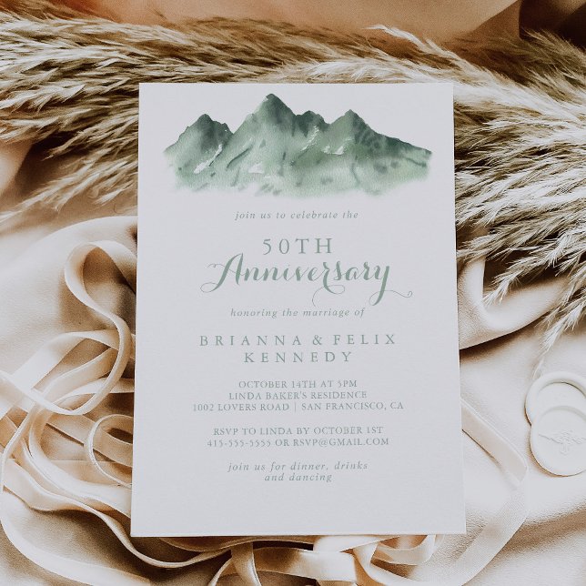 Invitación País de la Montaña Verde 50 Aniversario de Bodas (Subido por el creador)
