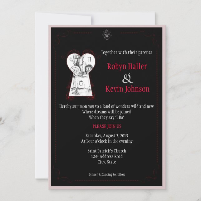 Invitación País de las maravillas 2 (Anverso)