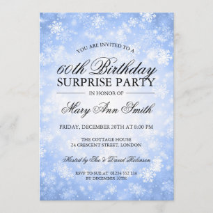 Invitación País de las maravillas azul del invierno de la