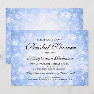 Invitación País de las maravillas azul del invierno de la