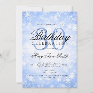 Invitación País de las maravillas azul del invierno del