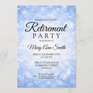 Invitación País de las maravillas azul elegante del invierno