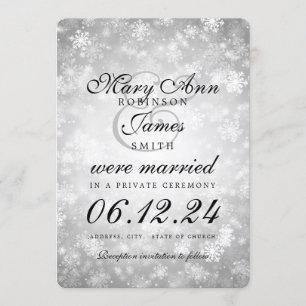 Invitación País de las maravillas de plata del invierno de la
