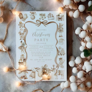 Invitación País de las maravillas navideño neutral