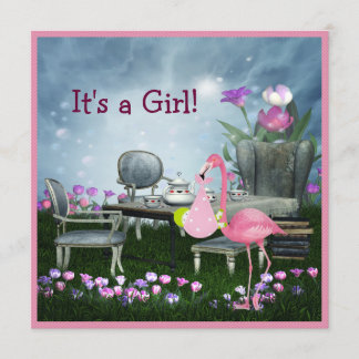 Invitación País de las maravillas rosado Baby Shower del