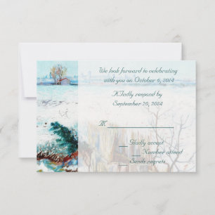 Invitación País nevado  RSVP de boda de invierno  invitacione