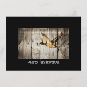 Invitación País occidental de madera del granero rústico que