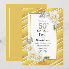 Invitación País Rosa de la Frontera de Oro 50 cumpleaños