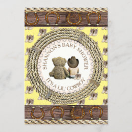 Invitación País rústico de vaqueros y Baby Shower occidental