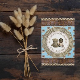 Invitación País rústico de vaqueros y Baby Shower occidental