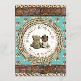 Invitación País rústico de vaqueros y Baby Shower occidental