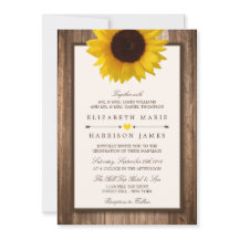 País Rústico Girasol y Boda de Madera Marrón