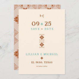 Invitación País vaquero Boda Verde azulada occidental salva l