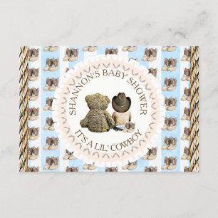Invitación País vaquero de Lil' y Baby Shower occidental