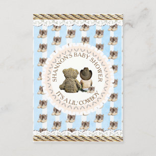 Invitación País vaquero de Lil' y Baby Shower occidental