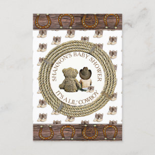 Invitación País vaquero de Lil' y Baby Shower occidental