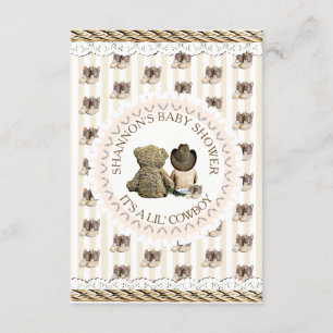Invitación País vaquero de Lil' y Baby Shower occidental