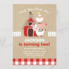 Invitación País viejo de McDonald del cumpleaños de las